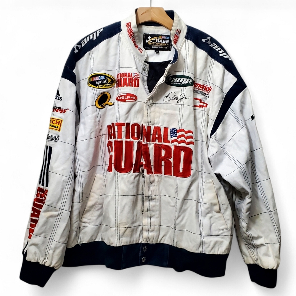 Chase Authentics NASCAR Dale Earnhardt Jr. National Guard racing jacket. size XL